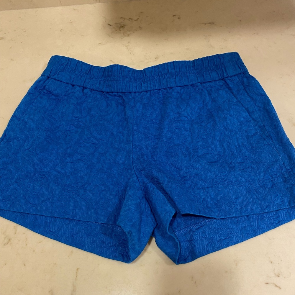 J Crew Jacquard Elastic Waist Shorts Size 2